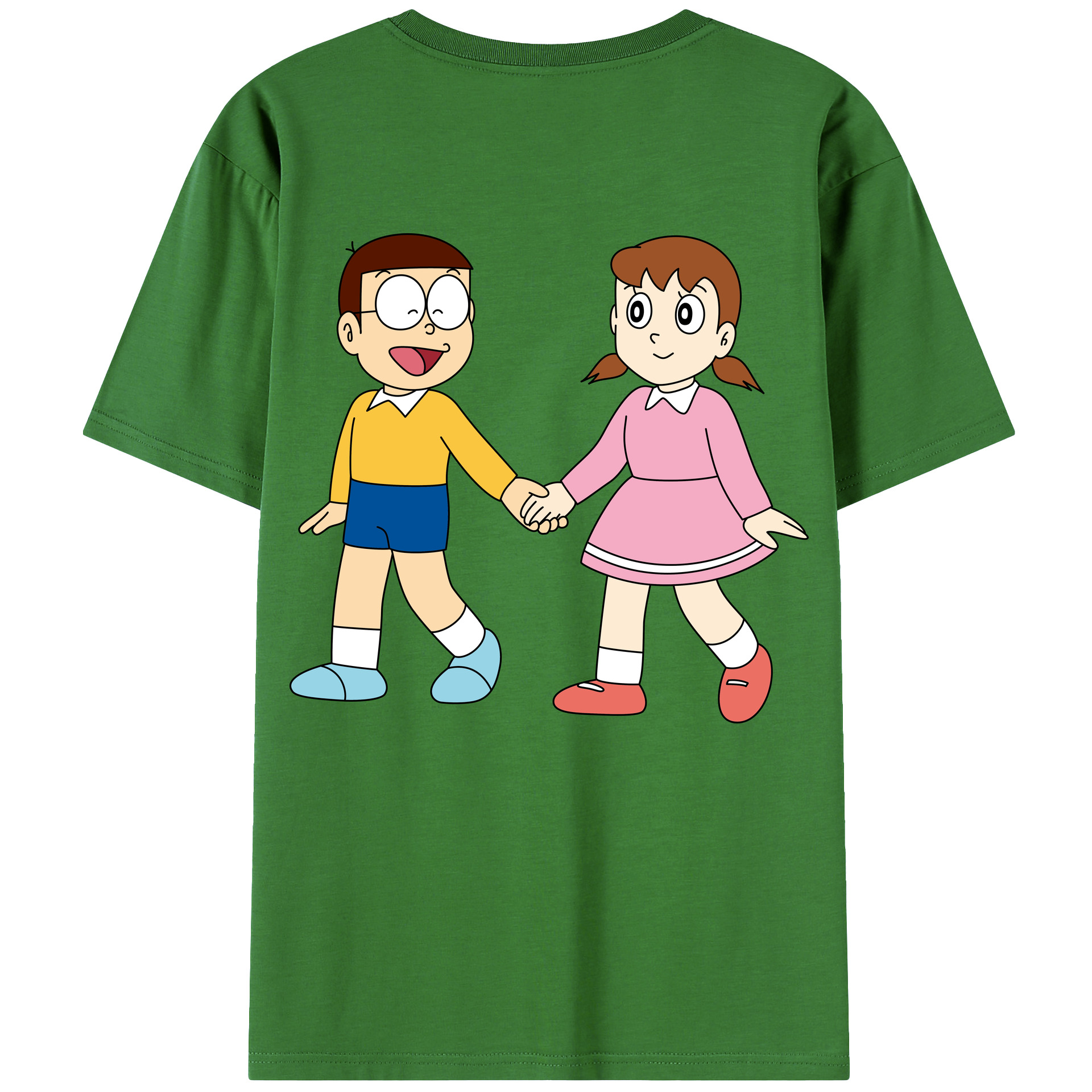 （画像用） ドラえもん 野比 のび太 Doraemon Nobita Nobi レディース半袖Tシャツ(バックプリント)